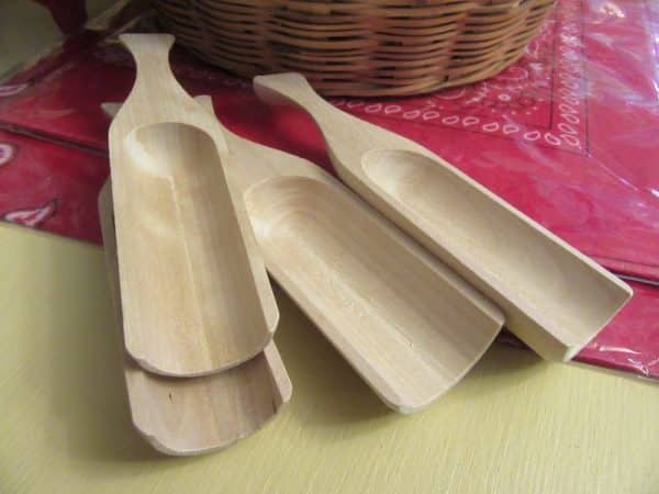 wooden scoops
