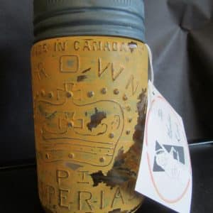 Vintage jar - mustard colour