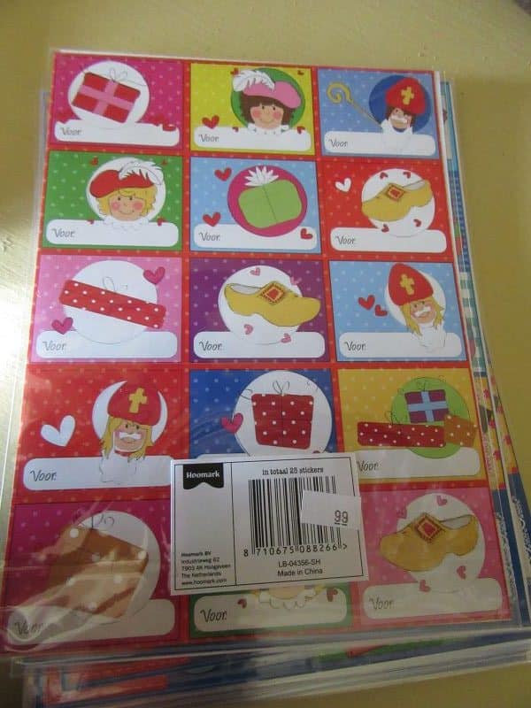 Sinterklaas parcel stickers 2