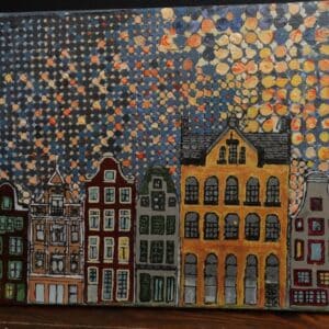 Amsterdam Daybreak: Mixed Media Art